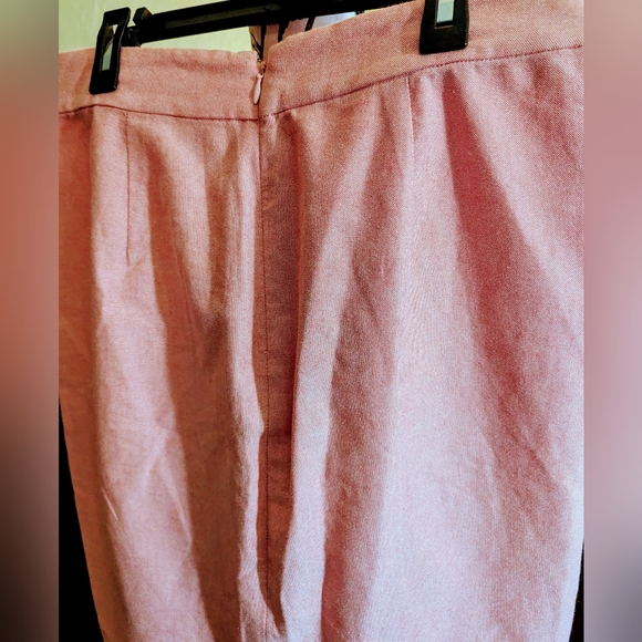 LN EUC 🩷 J. CREW 🩷 2-Tone Pink Cotton Midi Sirt 😍 FAUX WRAP FLUTED SZ 6 or 8 - Picture 4 of 8